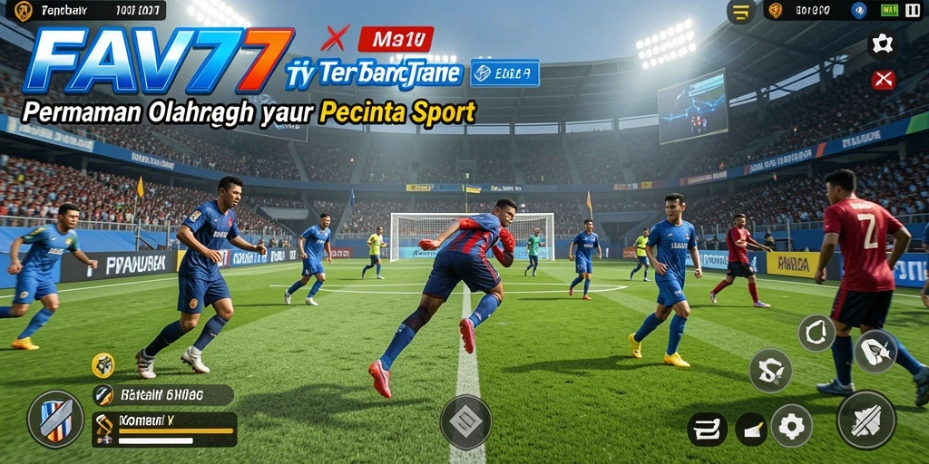 Screenshot gameplay FAV77 yang menampilkan momen seru di arena olahraga.
