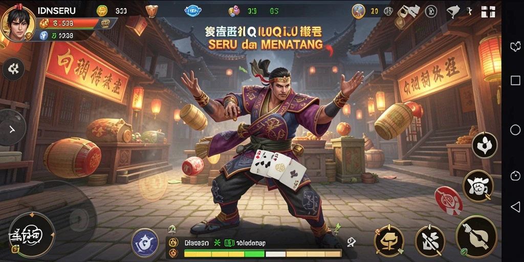 Tampilan gameplay QiuQiu yang seru di IDNSERU.