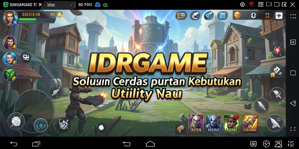 Tampilan utama IDRGAME dengan fitur-fitur Utility yang memudahkan.