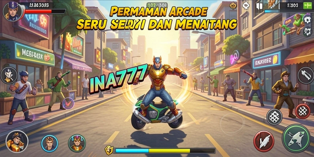 Tangkapan layar gameplay <strong>INA777</strong> yang menampilkan aksi seru dalam permainan Arcade.