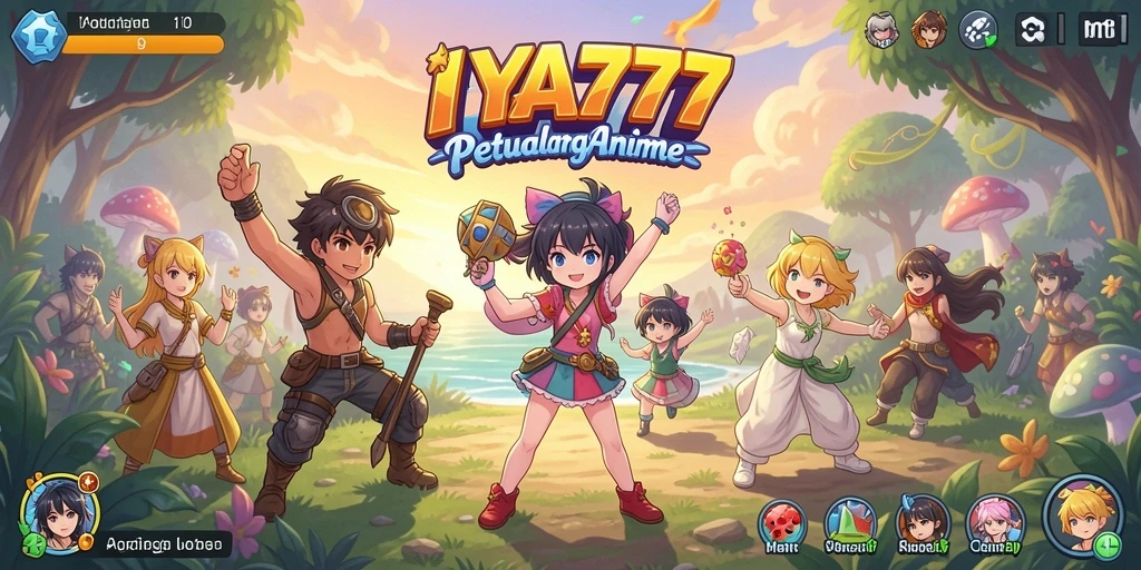Tampilan gameplay IYA777 dengan karakter Anime yang menggemaskan.