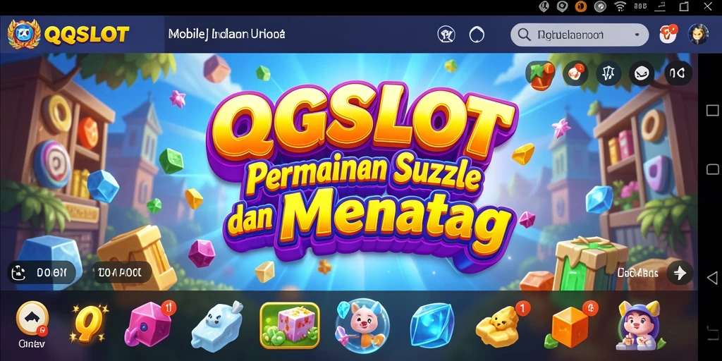 Tampilan gameplay seru di QQSLOT dengan berbagai puzzle menantang.
