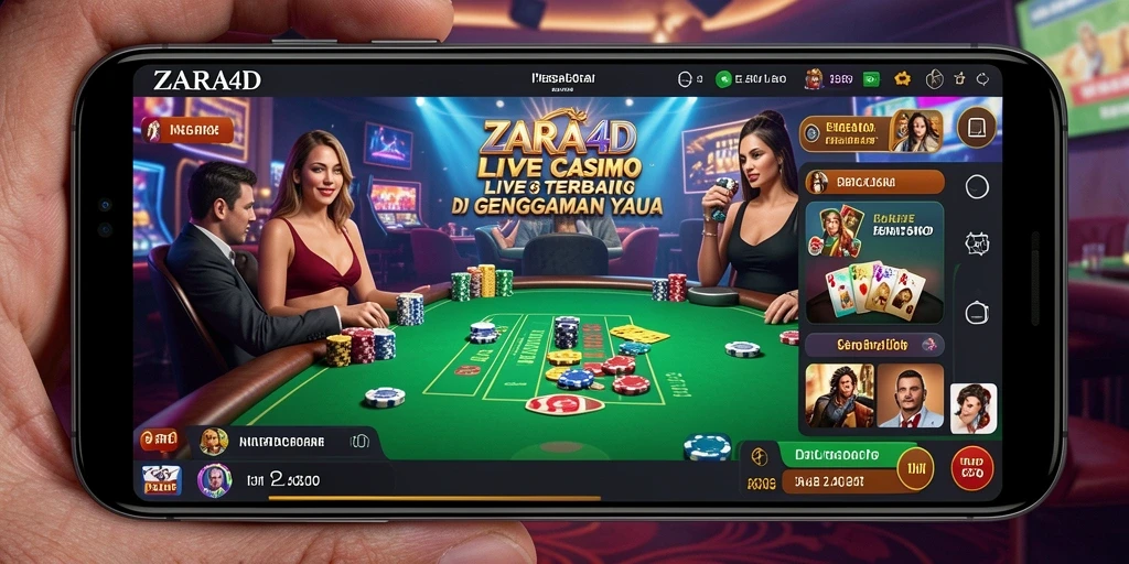 Screenshot gameplay ZARA4D menampilkan dealer dan pemain dalam sesi permainan yang menarik.